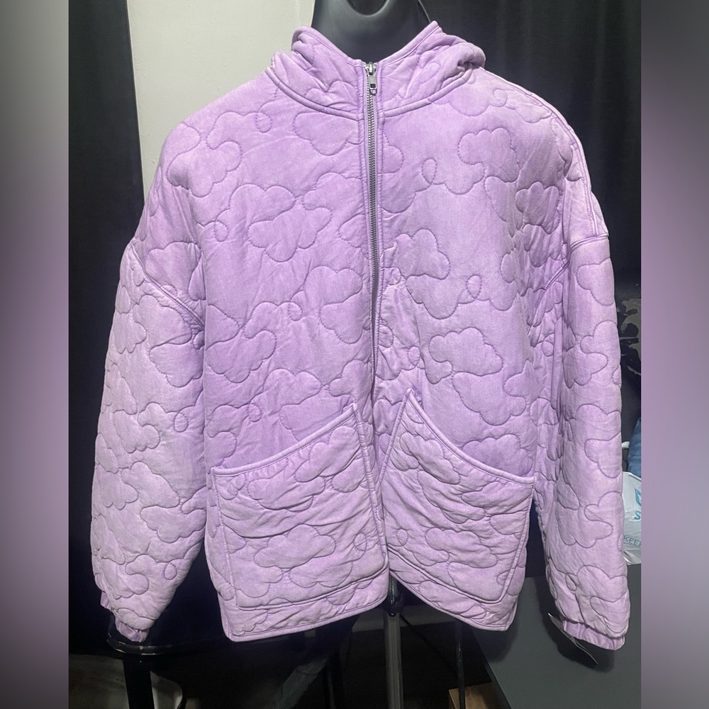 Wild fable Light purple quilted jacket with hood